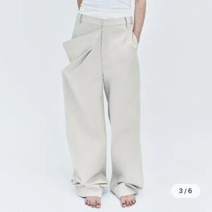 Zara pleated draped pants